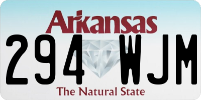 AR license plate 294WJM