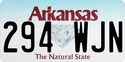 AR license plate 294WJN