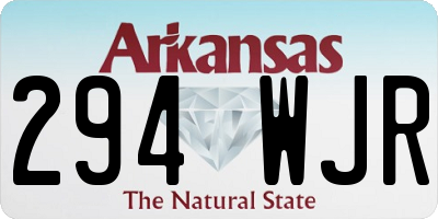 AR license plate 294WJR