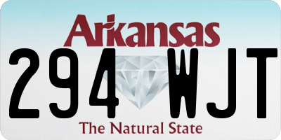 AR license plate 294WJT