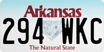 AR license plate 294WKC