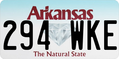 AR license plate 294WKE