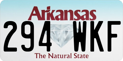 AR license plate 294WKF