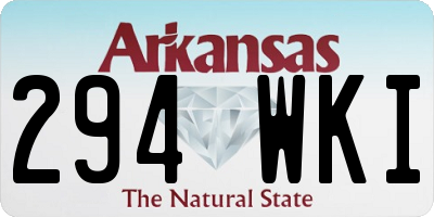AR license plate 294WKI
