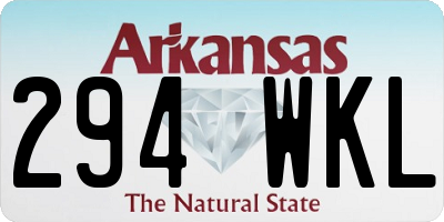 AR license plate 294WKL