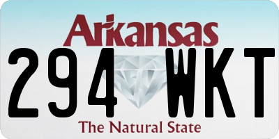AR license plate 294WKT