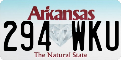 AR license plate 294WKU
