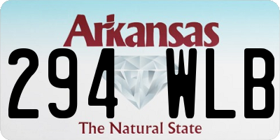 AR license plate 294WLB