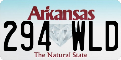 AR license plate 294WLD
