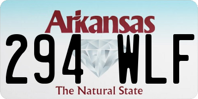 AR license plate 294WLF