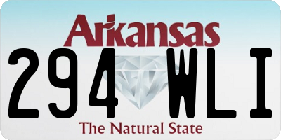AR license plate 294WLI