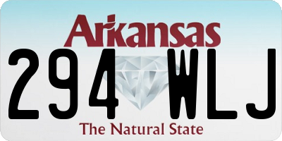 AR license plate 294WLJ