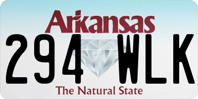 AR license plate 294WLK