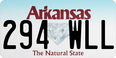 AR license plate 294WLL