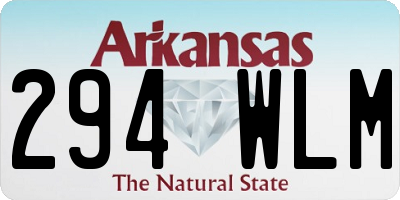 AR license plate 294WLM
