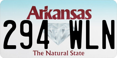 AR license plate 294WLN