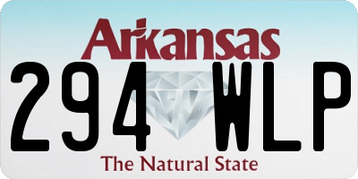 AR license plate 294WLP