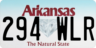 AR license plate 294WLR
