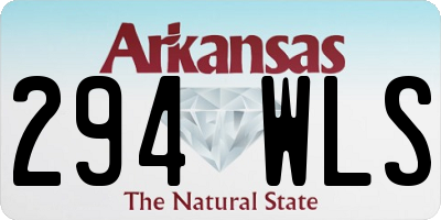 AR license plate 294WLS