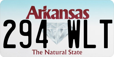 AR license plate 294WLT