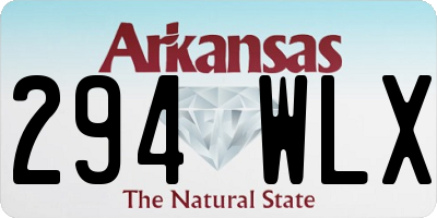 AR license plate 294WLX