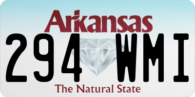 AR license plate 294WMI
