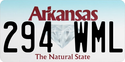 AR license plate 294WML