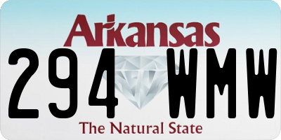 AR license plate 294WMW