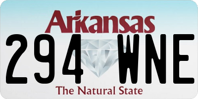 AR license plate 294WNE