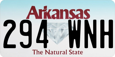 AR license plate 294WNH