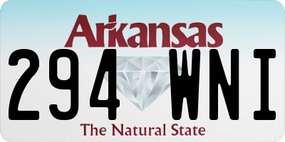 AR license plate 294WNI