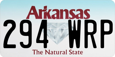 AR license plate 294WRP