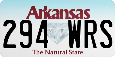AR license plate 294WRS