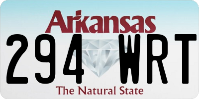AR license plate 294WRT