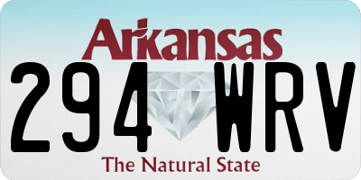 AR license plate 294WRV