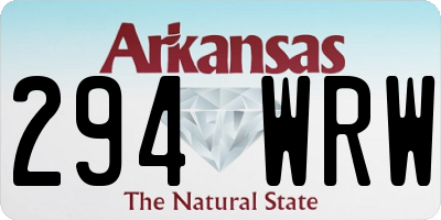 AR license plate 294WRW