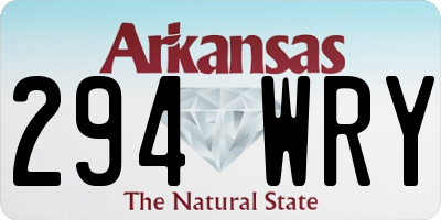 AR license plate 294WRY