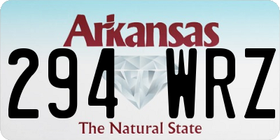 AR license plate 294WRZ