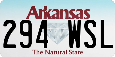 AR license plate 294WSL
