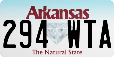 AR license plate 294WTA