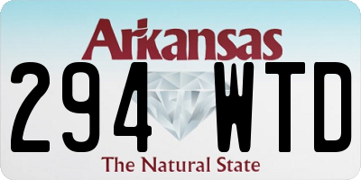 AR license plate 294WTD