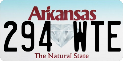 AR license plate 294WTE
