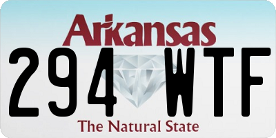 AR license plate 294WTF
