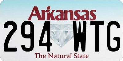AR license plate 294WTG