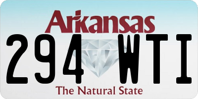 AR license plate 294WTI