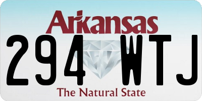 AR license plate 294WTJ