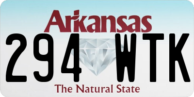 AR license plate 294WTK