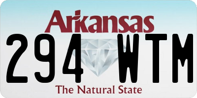 AR license plate 294WTM