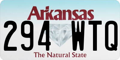 AR license plate 294WTQ