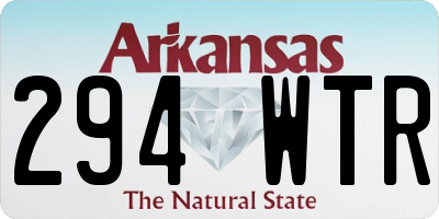 AR license plate 294WTR